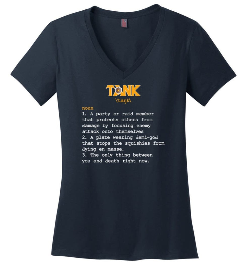 Tank Definition Tank Meaning Ladies V-Neck - Navy / M