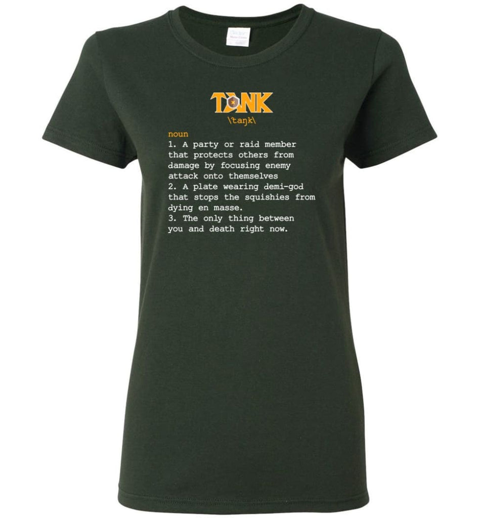 Tank Definition Tank Meaning Women Tee - Forest Green / M