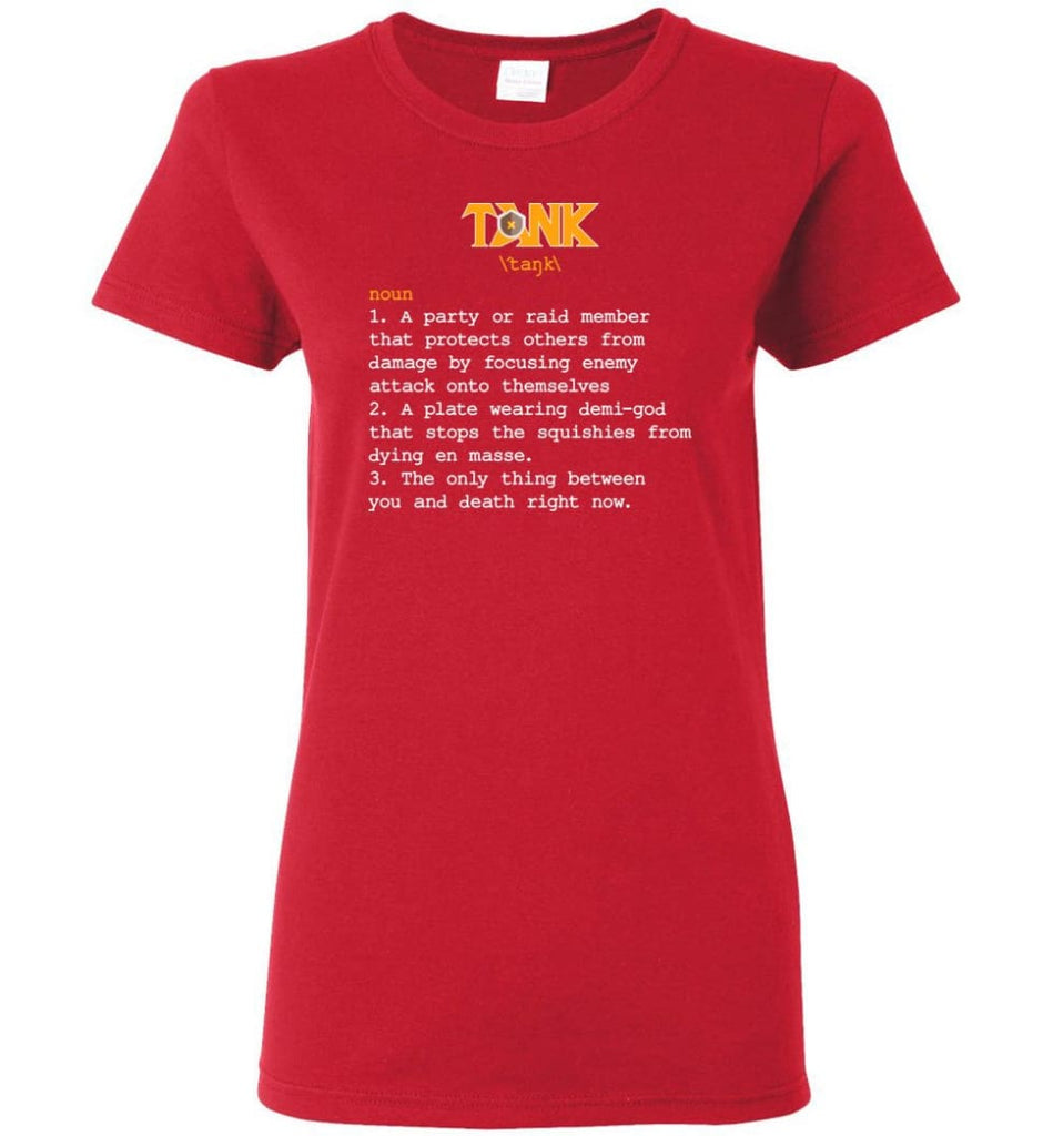Tank Definition Tank Meaning Women Tee - Red / M