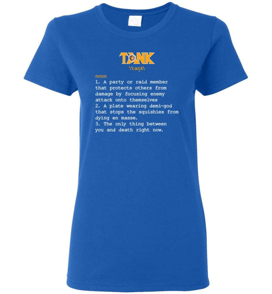 Tank Definition Tank Meaning Women Tee - Royal / M