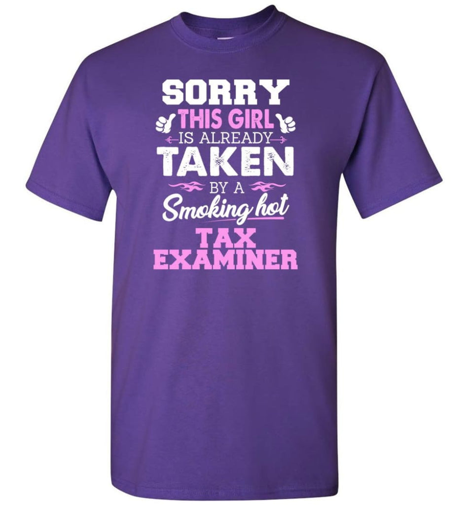 Tax Examiner Shirt Cool Gift for Girlfriend Wife or Lover - Short Sleeve T-Shirt - Purple / S