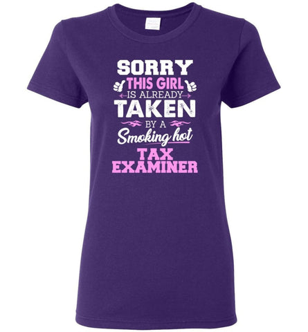 Tax Examiner Shirt Cool Gift for Girlfriend Wife or Lover Women Tee - Purple / M - 4