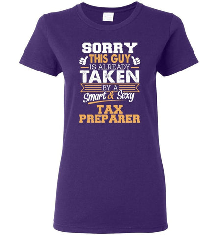 Tax Preparer Shirt Cool Gift for Boyfriend Husband or Lover Women Tee - Purple / M - 4