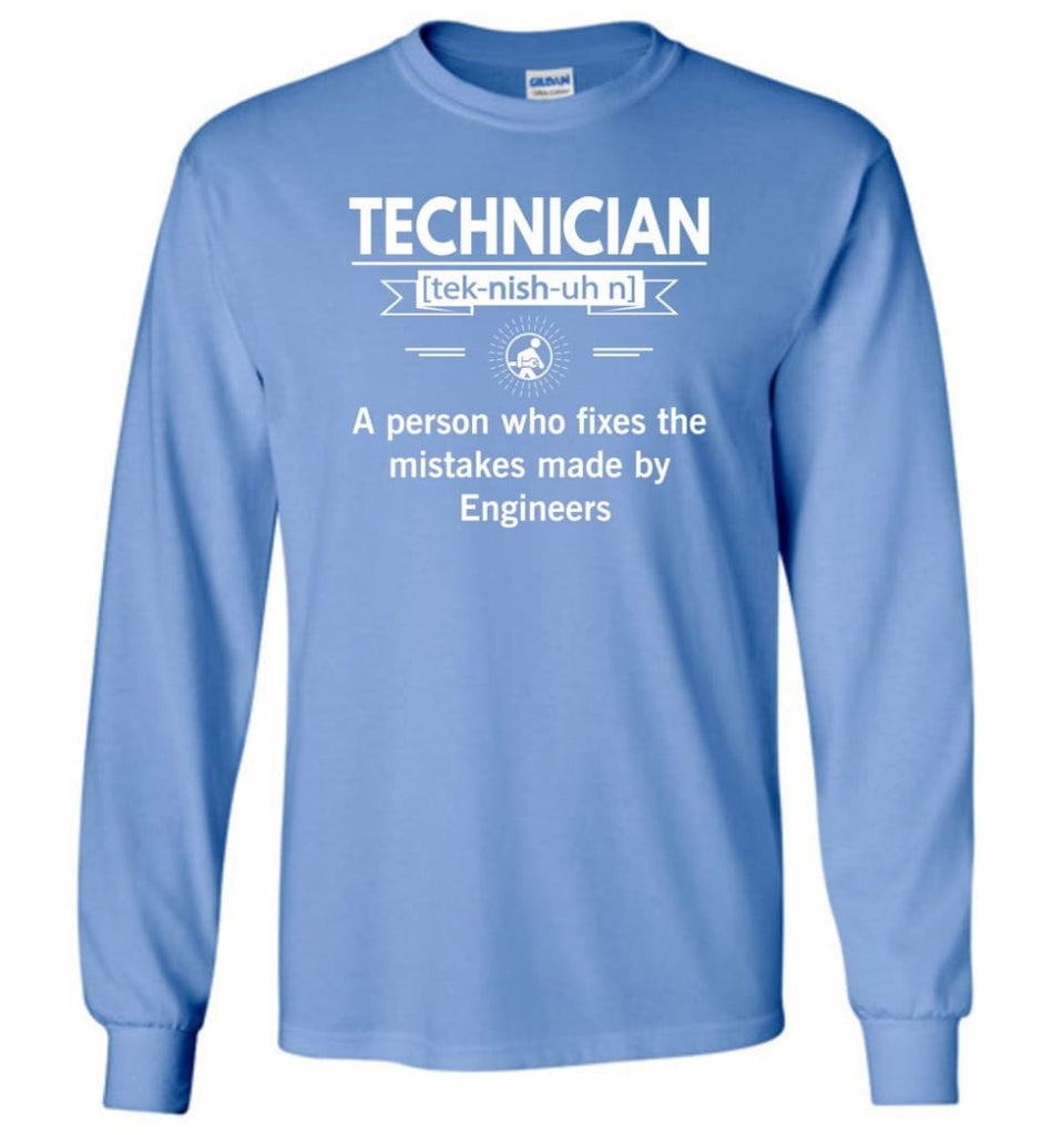 Technician Definition Long Sleeve T-Shirt - Carolina Blue / M
