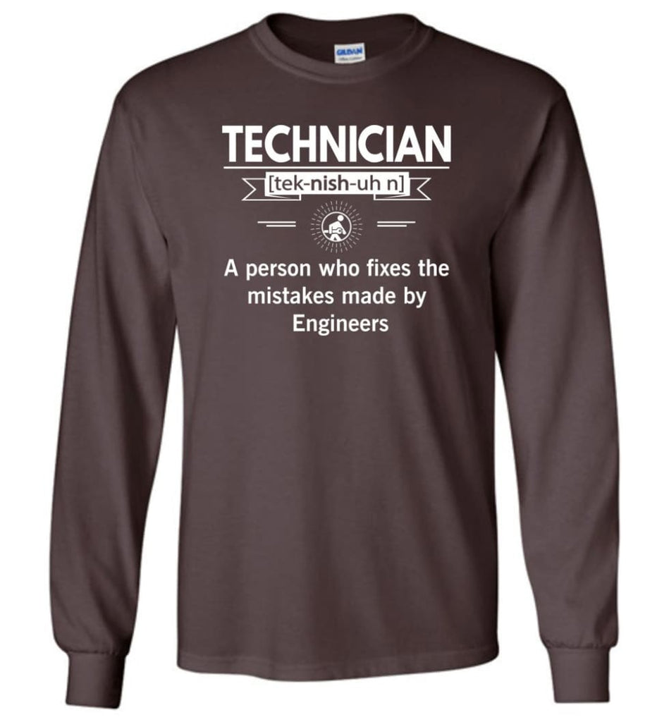 Technician Definition Long Sleeve T-Shirt - Dark Chocolate / M