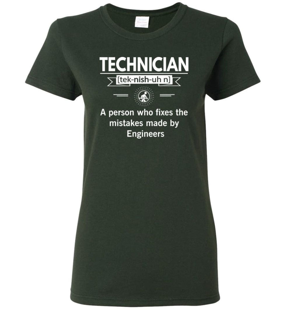 Technician Definition Women Tee - Forest Green / M