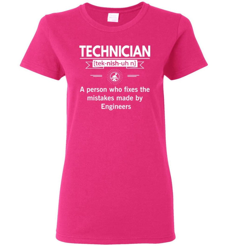 Technician Definition Women Tee - Heliconia / M