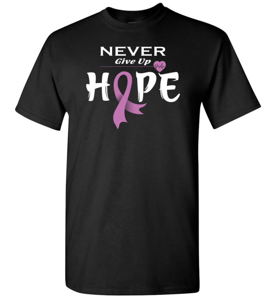 Testicular Cancer Awareness Never Give Up Hope Short Sleeve Shirt - Black / M
