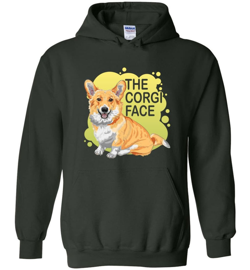 The Corgi Face T Shirt I Love Corgi Dog Shirt Corgi Dog Lover Gift - Hoodie - Forest Green / M