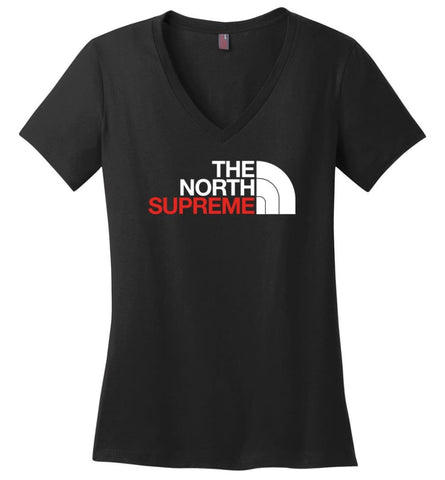 The North Face Supreme - Ladies V-Neck - Black / M
