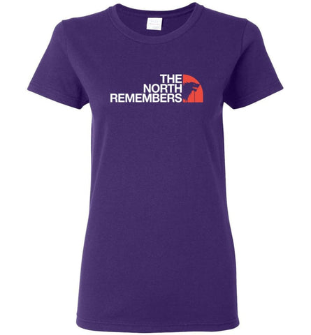 The North Remembers Shirt The North Game Of Throne Shirt Ouse Stark Shirt Funny - Women T-shirt - Purple / M