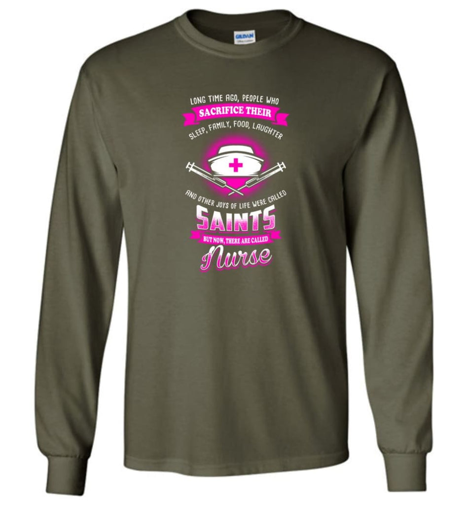 They are called Nurse Shirt - Long Sleeve T-Shirt - Military Green / M