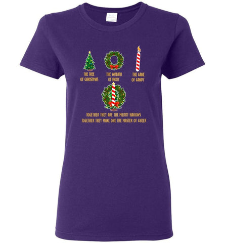 Together They Are Merry Hallows Together They Make One The Master Of Cheer Women Tee - Purple / M
