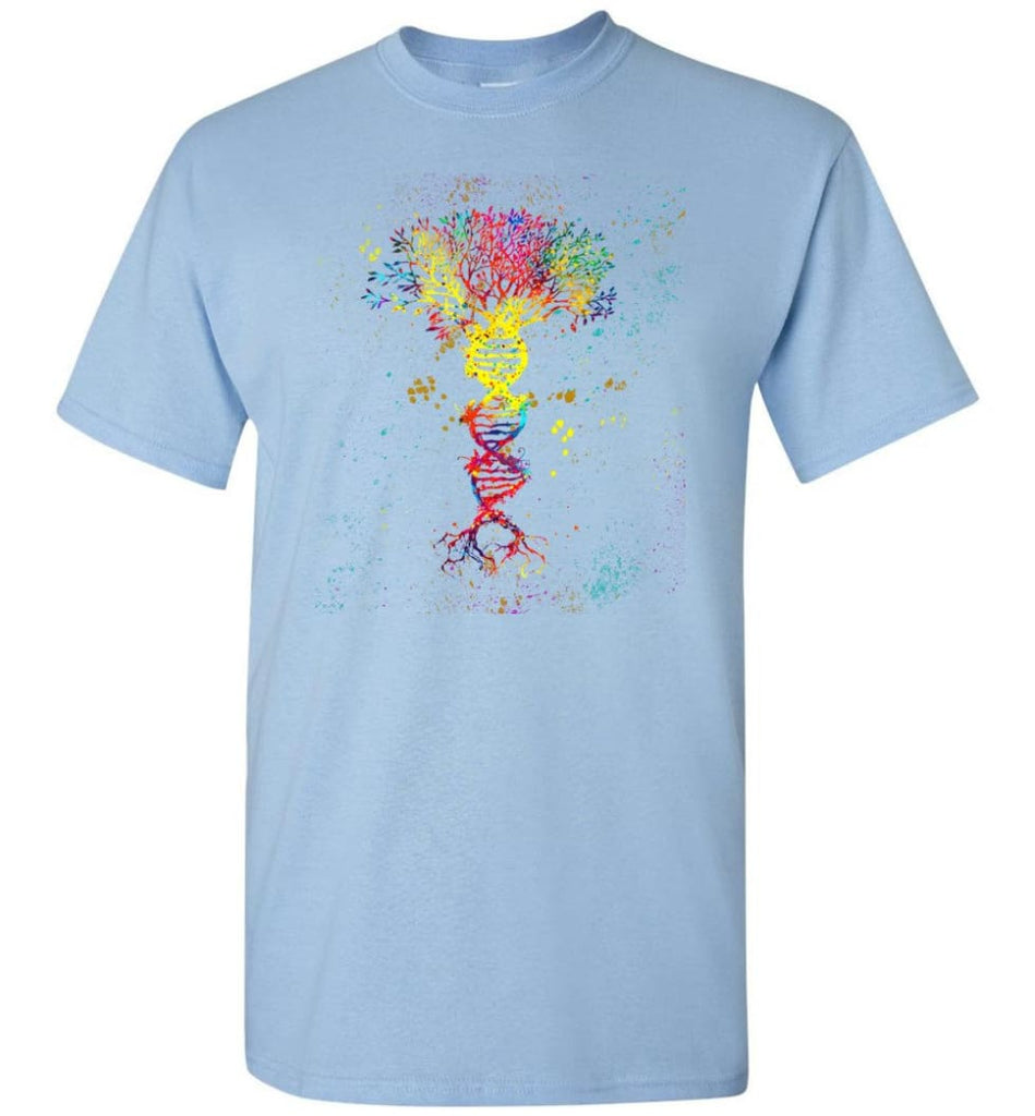 Tree Life Water Color Colorful DNA Tree - T-Shirt - Light Blue / S - T-Shirt