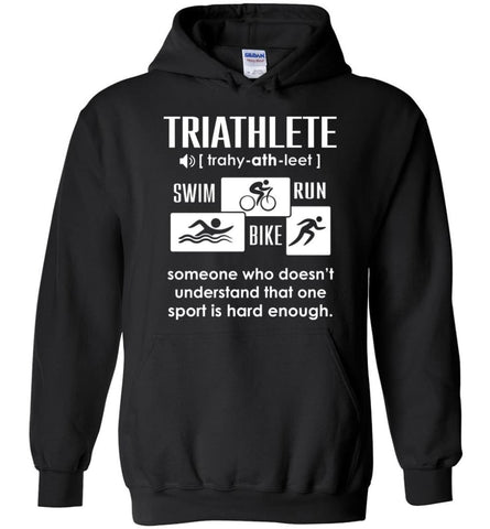 Triathlete Definition White - Hoodie - Black / M