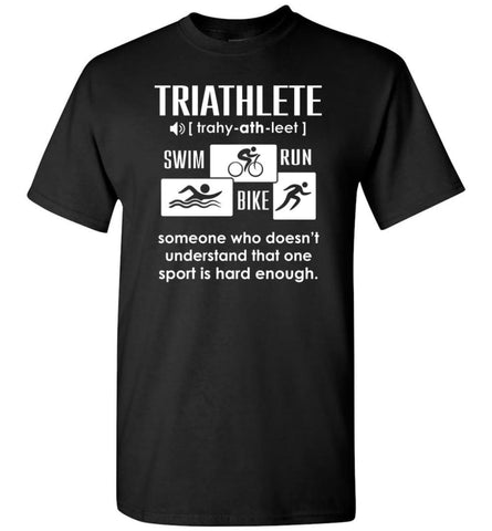 Triathlete Definition White - Short Sleeve T-Shirt - Black / S