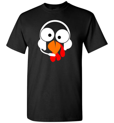 Turkey Face Dispatcher Thanksgiving Gifts T-Shirt - Black / S