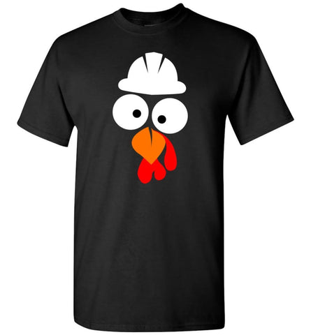 Turkey Face Ironworker Thanksgiving Gifts T-Shirt - Black / S