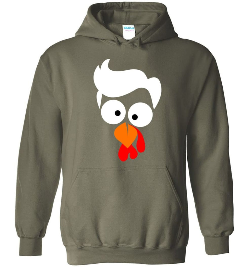 Turkey Face Lawyer Thanksgiving Gifts Hoodie - Military Green / M