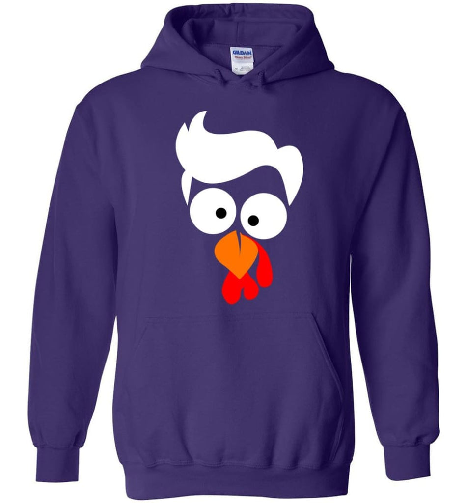 Turkey Face Lawyer Thanksgiving Gifts Hoodie - Purple / M
