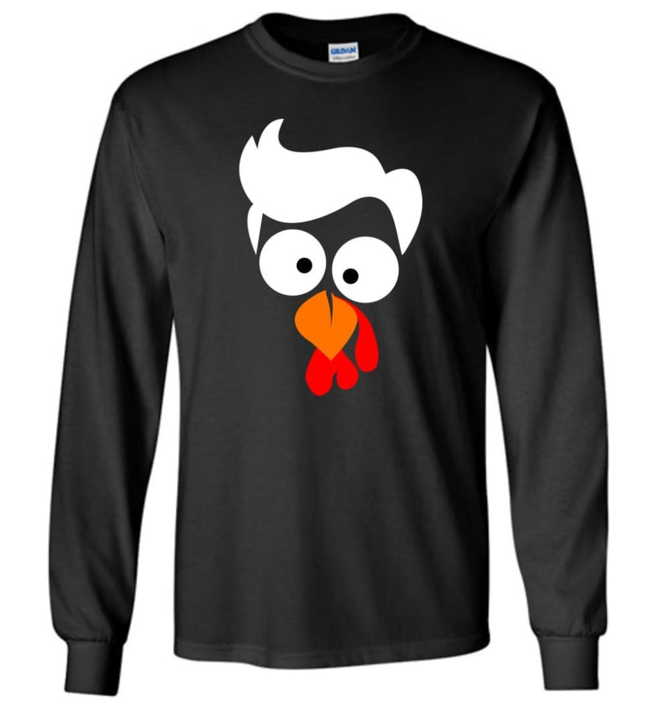 Turkey Face Lawyer Thanksgiving Gifts Long Sleeve T-Shirt - Black / M