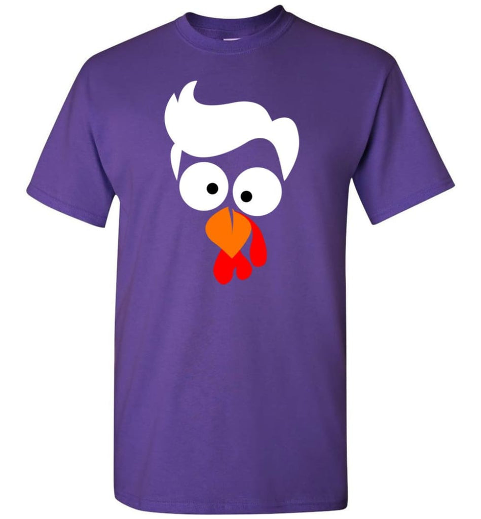 Turkey Face Lawyer Thanksgiving Gifts T-Shirt - Purple / S