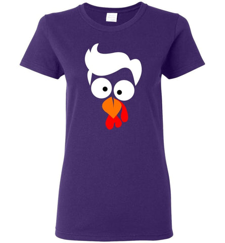 Turkey Face Lawyer Thanksgiving Gifts Women Tee - Purple / M