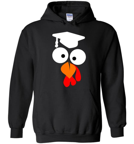 Turkey Face Teacher Thanksgiving Gifts Hoodie - Black / M