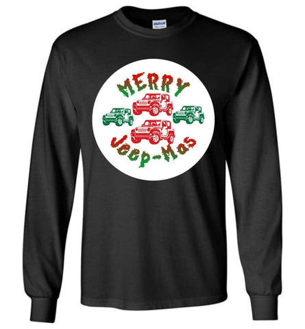 Ugly Jeep Christmas Sweater Jeep Xmas Sweater Matching Ugly Christmas Sweatshirts Merry Jeepmas Long Sleeve T-Shirt - 
