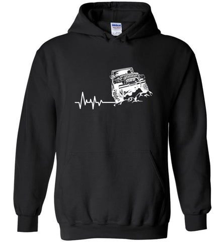 Unlimited Heartbeat Love Jeep Shirt Jeep Lover Driver Owner Addicted Hoodie - Black / M