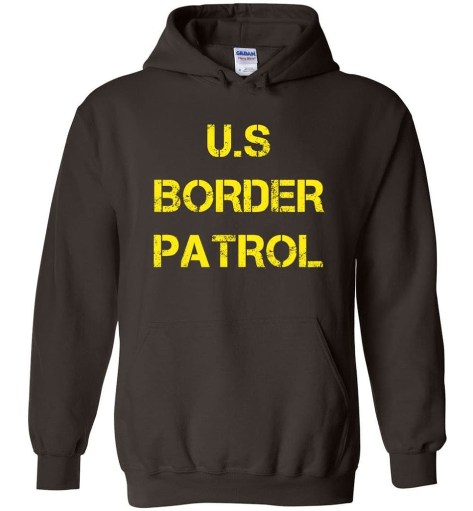 Us Border Patrol Hoodie - Dark Chocolate / M