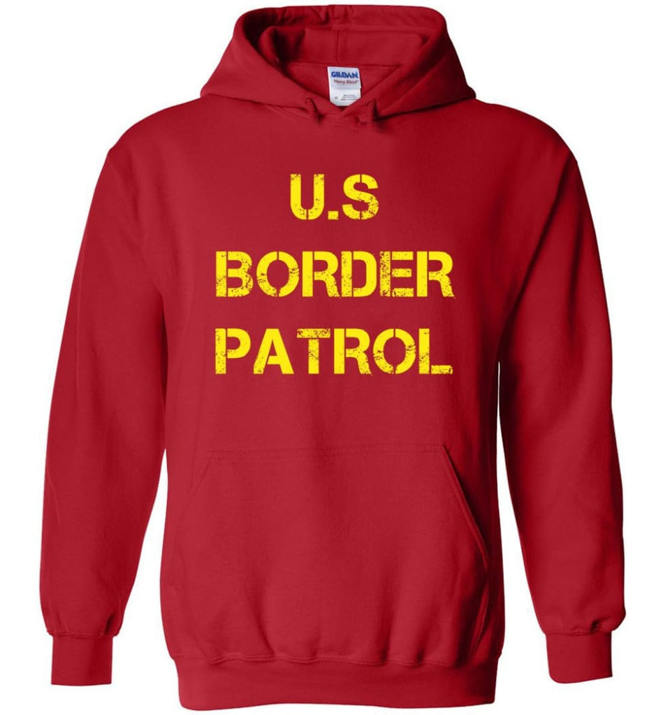 Us Border Patrol Hoodie - Red / M