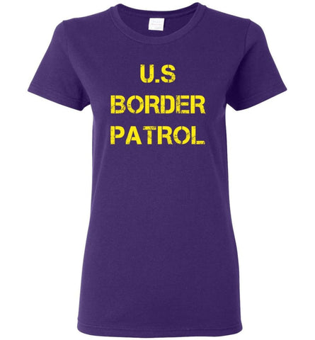 Us Border Patrol Women Tee - Purple / M