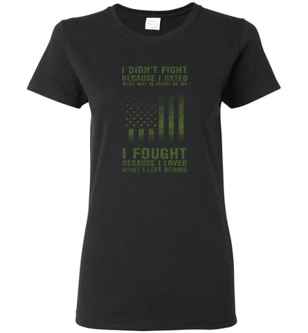 US Veteran Affairs Shirt I Didnt’t Fight Women Tee - Black / M