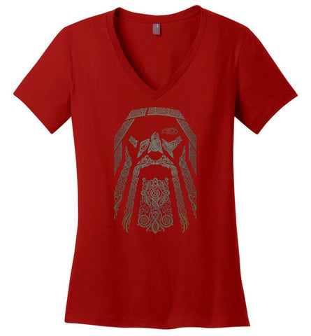 Valhalla Shirt Vikings Valhalla Shirt Welcome To Valhalla - Ladies V-Neck - Red / M