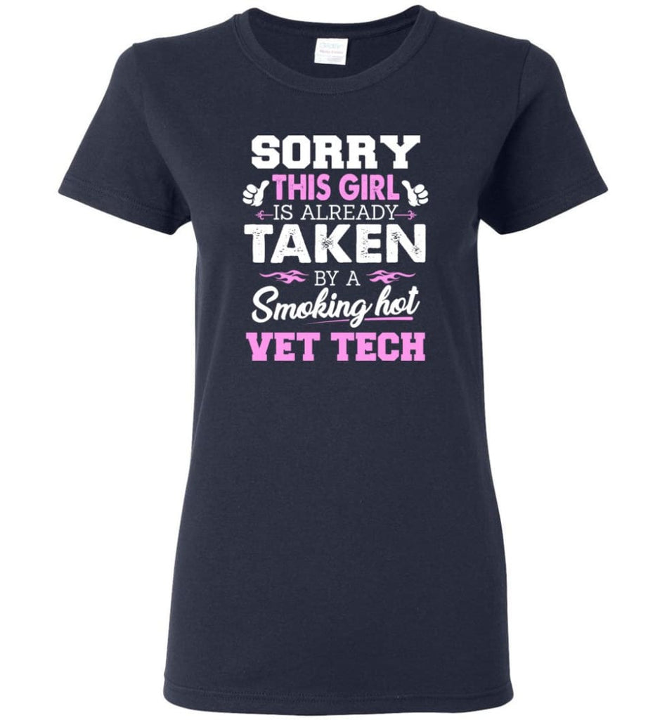 Vet Tech Shirt Cool Gift for Girlfriend Wife or Lover Women Tee - Navy / M - 4