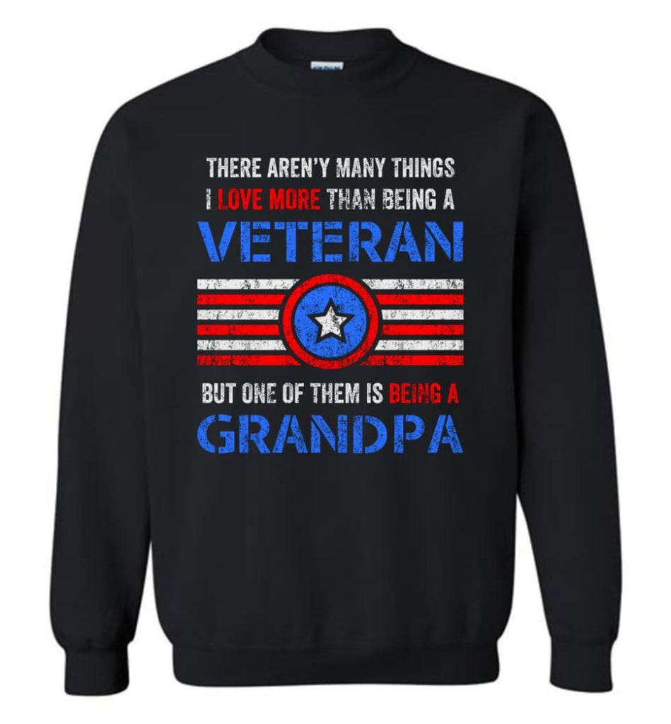 Veteran Grandpa T Shirt Combat Veteran Sweatshirt Proud Navy Grandpa Sweatshirt - Black / M
