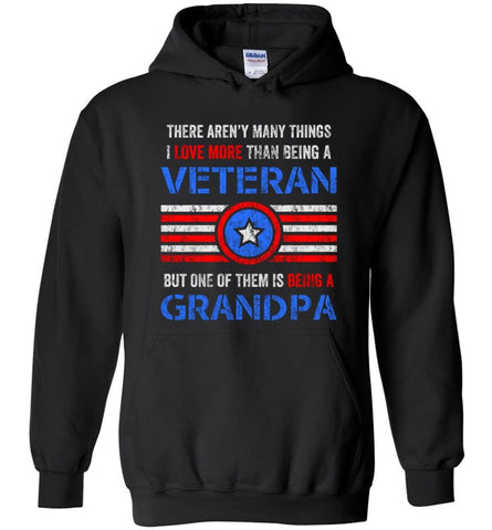 Veteran Grandpa T Shirt Combat Veteran Sweatshirt Proud Navy Grandpa Hoodie - Black / M