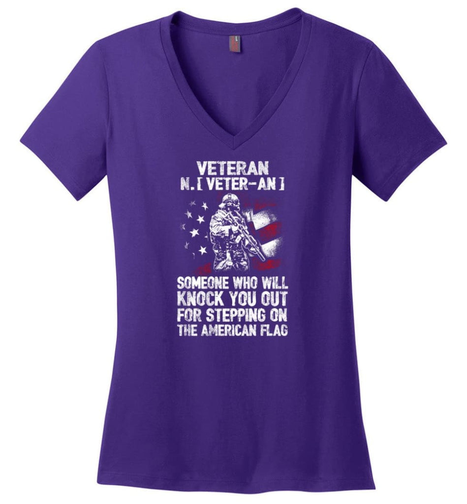 Veteran Shirt It’s Not That I Can And Others Can’t Ladies V-Neck - Purple / M