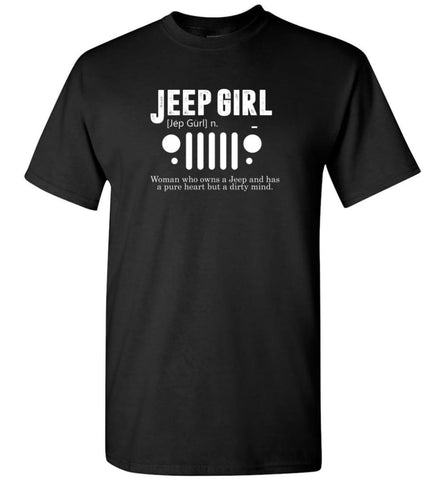 Vintage Jeep Shirt Pure Heart But Dirty Mind Jeep Girl Jeep Wife T-Shirt - Black / S - T-Shirt
