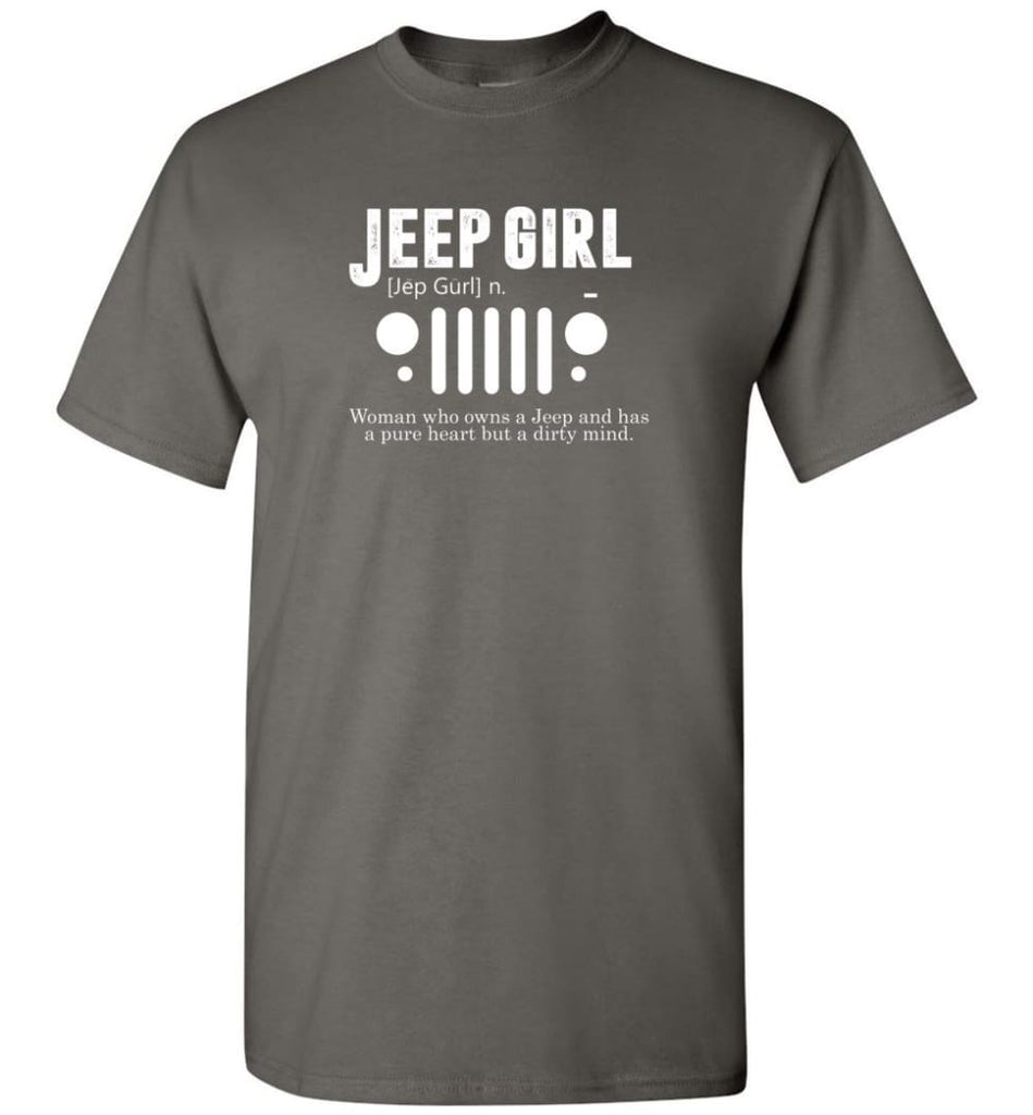 Vintage Jeep Shirt Pure Heart But Dirty Mind Jeep Girl Jeep Wife T-Shirt - Charcoal / S - T-Shirt