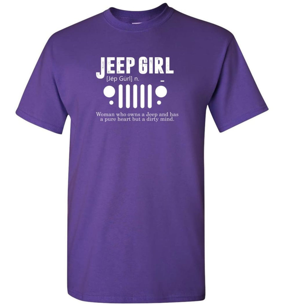 Vintage Jeep Shirt Pure Heart But Dirty Mind Jeep Girl Jeep Wife T-Shirt - Purple / S - T-Shirt