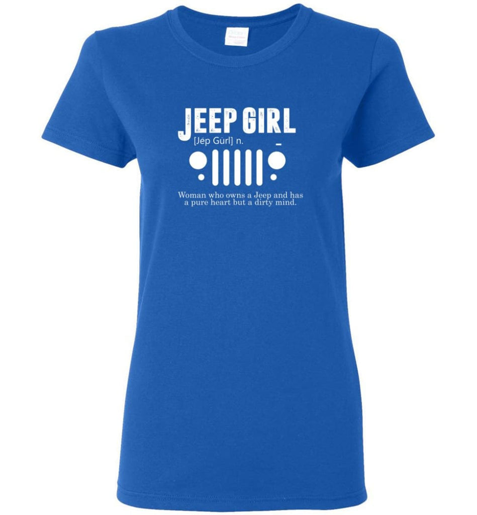 Vintage Jeep Shirt Pure Heart But Dirty Mind Jeep Girl Jeep Wife Women T-shirt - Royal / M