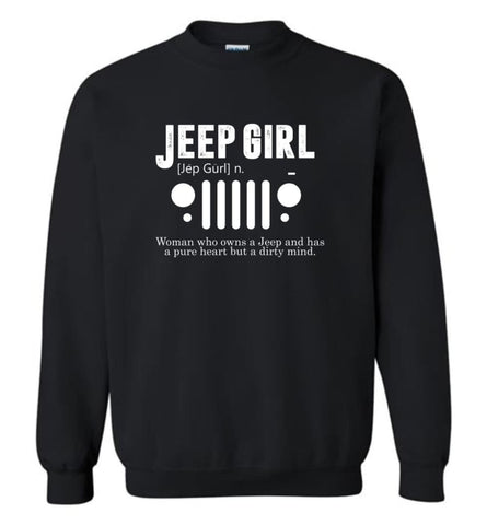 Vintage Jeep Shirt Pure Heart But Dirty Mind Hooded Sweatshirt Jeep Girl Jeep Wife Sweatshirt - Black / M - Sweatshirt