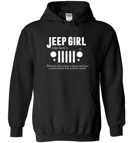 Vintage Jeep Shirt Pure Heart But Dirty Mind Hooded Sweatshirt Jeep Girl Jeep Wife Hoodie - Black / M - Hoodie
