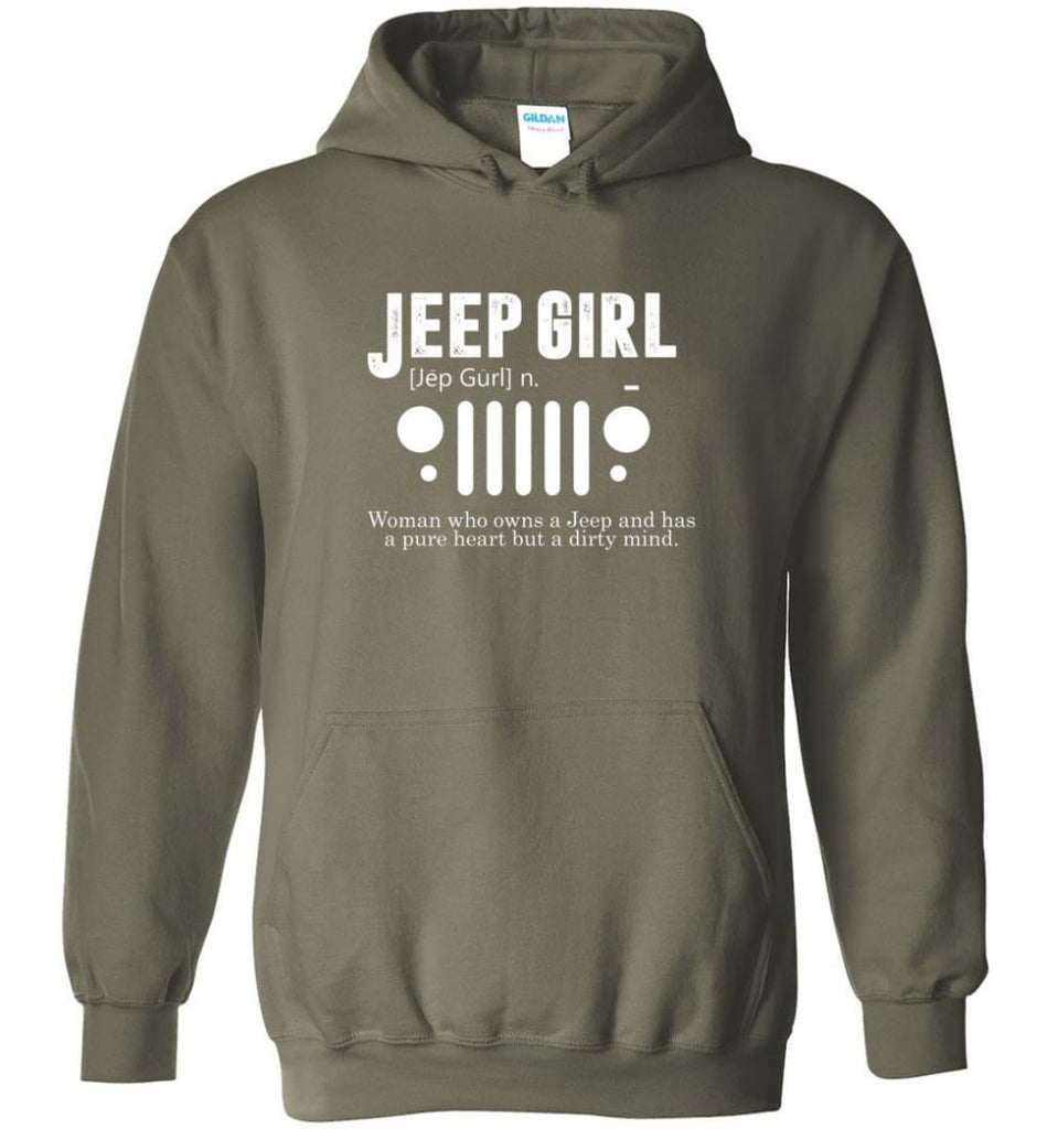 Vintage Jeep Shirt Pure Heart But Dirty Mind Hooded Sweatshirt Jeep Girl Jeep Wife Hoodie TeeStore.Pro