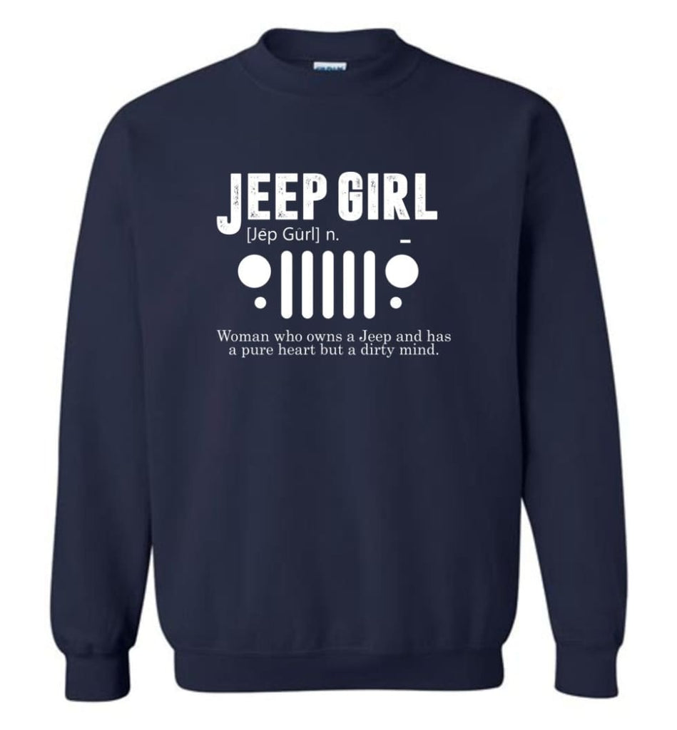 Vintage Jeep Shirt Pure Heart But Dirty Mind Hooded Sweatshirt Jeep Girl Jeep Wife Sweatshirt - Navy / M - Sweatshirt