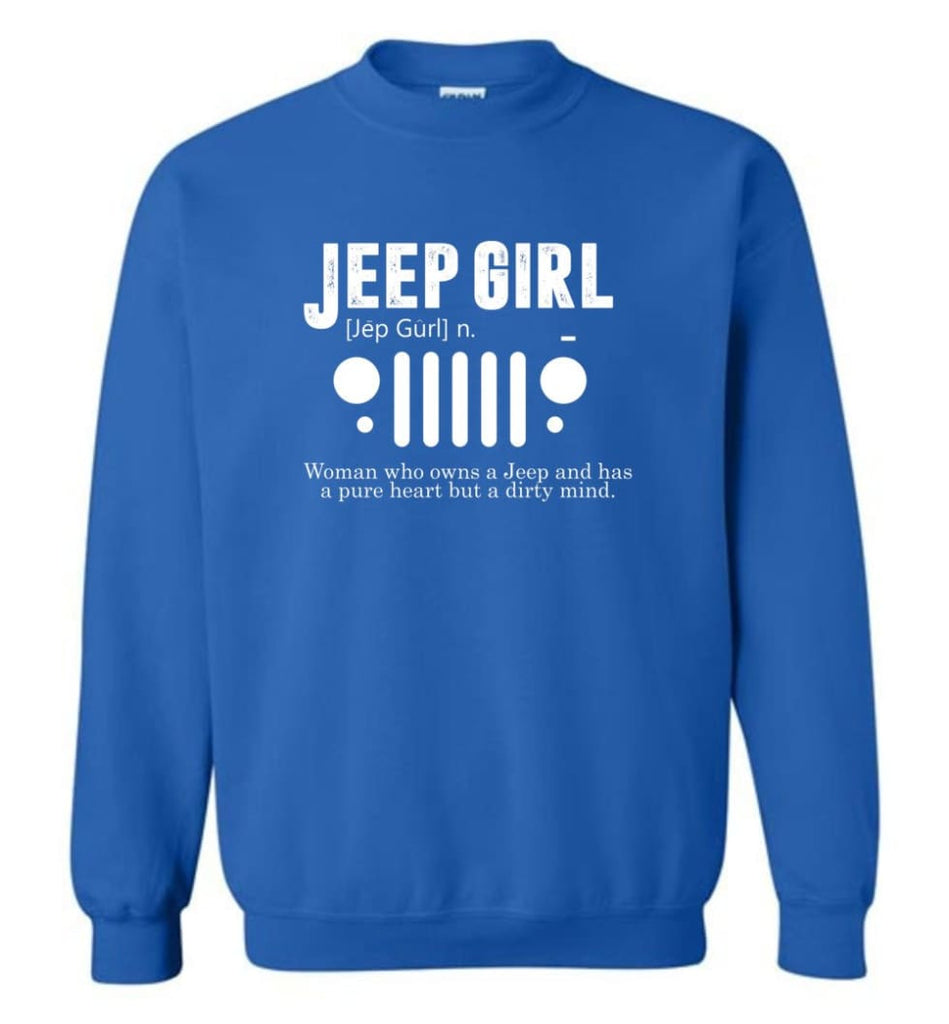 Vintage Jeep Shirt Pure Heart But Dirty Mind Hooded Sweatshirt Jeep Girl Jeep Wife Sweatshirt - Royal / M - Sweatshirt