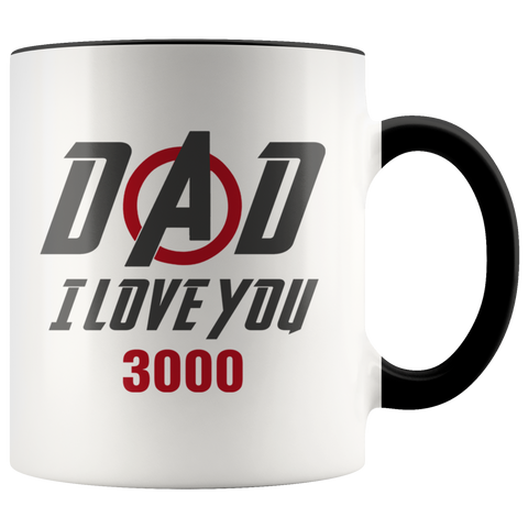 Dad I Love You 3000 three thousands - Fathers Day Gift Ideas for Dad Father Grandpa Premium Accent Mug