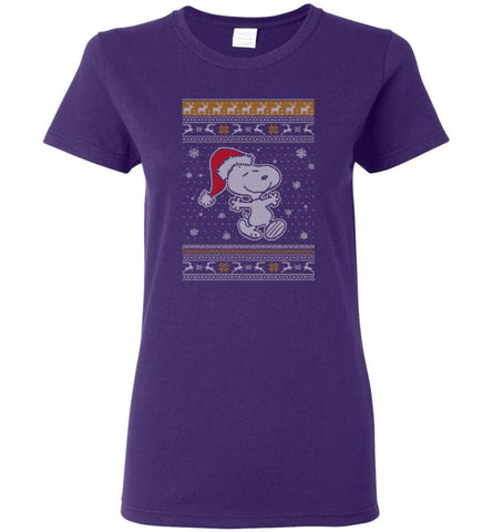 Want A Hug Snoopy Hoodie Sweatshirt Peanuts Snoopy Christmas Sweater Toddler 2017 - Women T-shirt - Purple / M